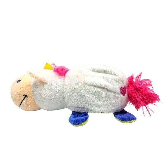 FlipaZoo Reversible Persephone Unicorn Imogen Dragon Plush White Green 14" Wings - Picture 2 of 12